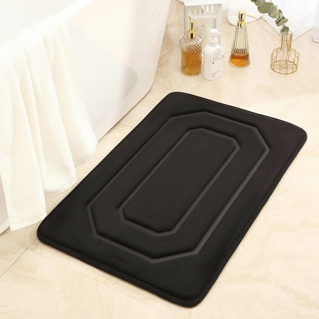 Thick Fast Dry Bathroom Rugs Absorbent Water Mats for Living Room Bedroom Stylish Geometric Designs Perfect for Any Space