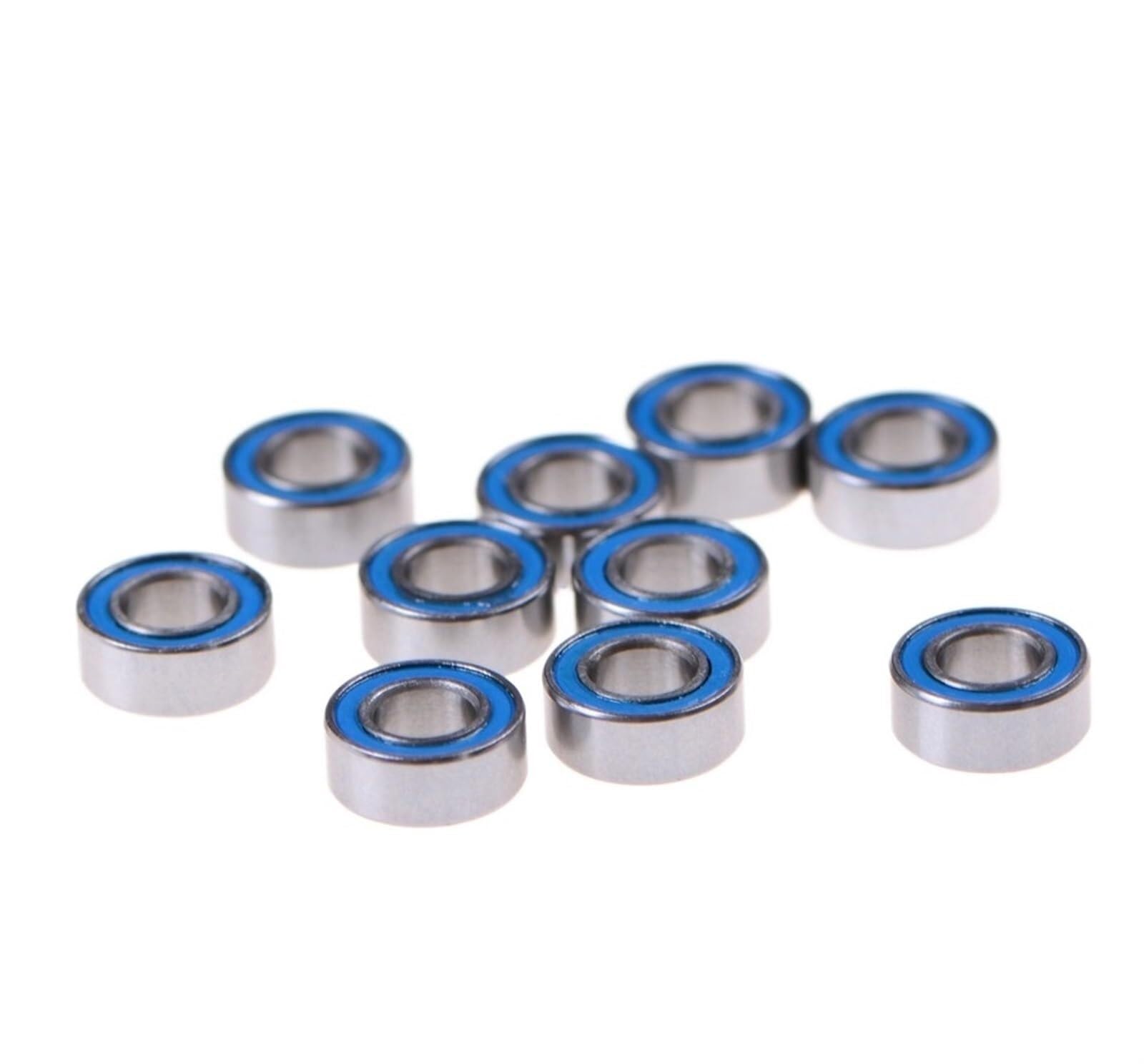 Rodamientos de Bolas, Bimetal Seal Shield Micro rodamiento rígido de bolas 10 Uds MR105-2RS 5x10x4mm rodamientos de bolas en miniatura Metel rodamiento de bolas sellado de goma