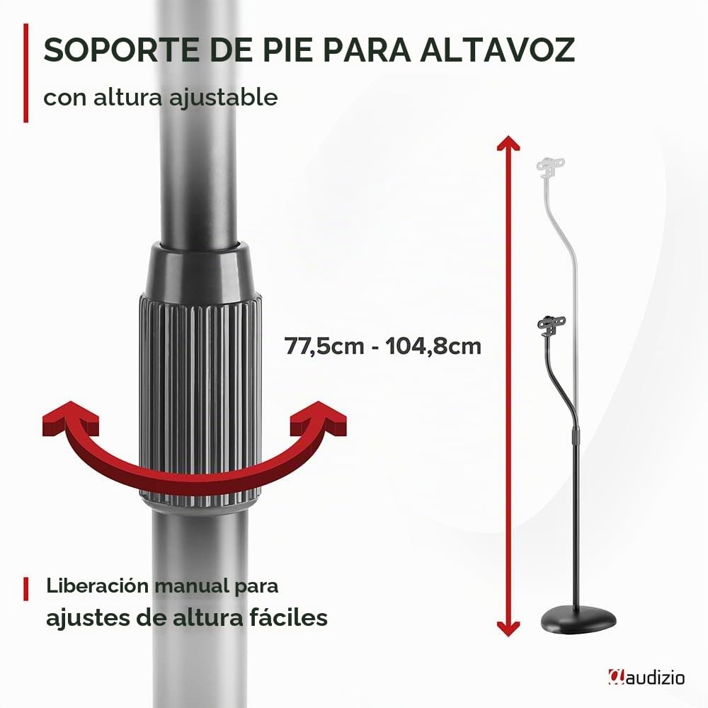 Audizio HTS12 Soportes de Suelo para Altavoz satélite Juego de 2