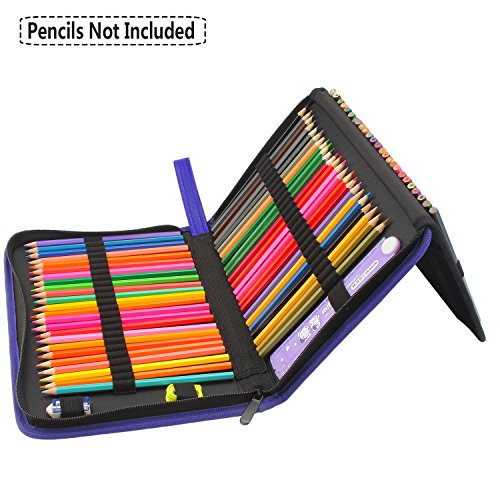 Niutop, astuccio a 72 posti per matite, in pelle