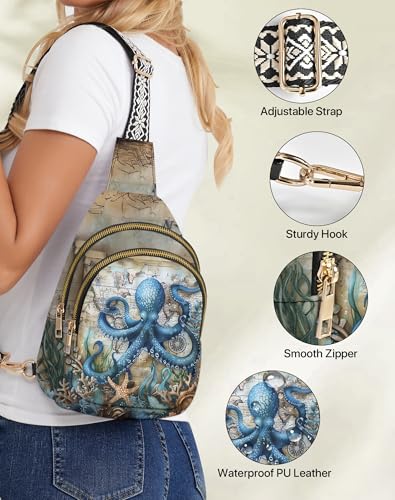 Yrebyou Small Sling Bag for Women Leather Sling Crossbody Bags Travel Chest Daypack Adjustable for Casual Outdoor4