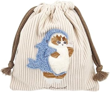 Mofusand Drawstring Embroidery Boa