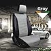 Big Ant Car Seat Cushion 2 Pack, Sleek Design Full Size Breathable Universal Four Seasons Interior Front or Back Seat Covers for Auto Supplies Office Chair with PU Leather(Gray)