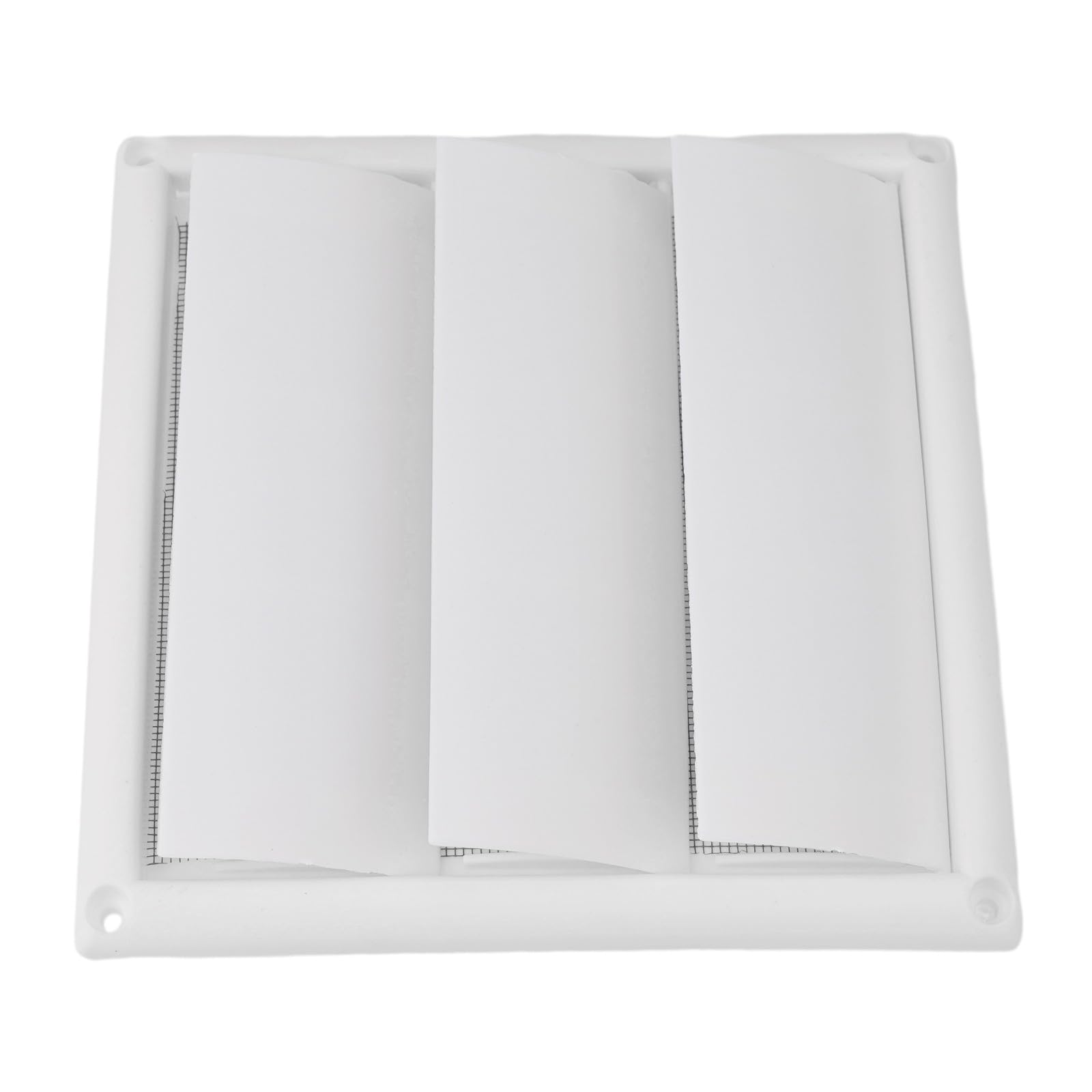 Cubierta de ventilación de plástico blanco de 6 pulgadas, persiana de 3 hojas, 20 x 20 cm, montaje en pared, fácil de limpiar, solución de flujo de aire para el hogar