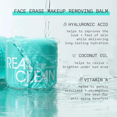 image for Real Techniques Real Clean Face Erase Makeup Removing Balm, Hydrating 