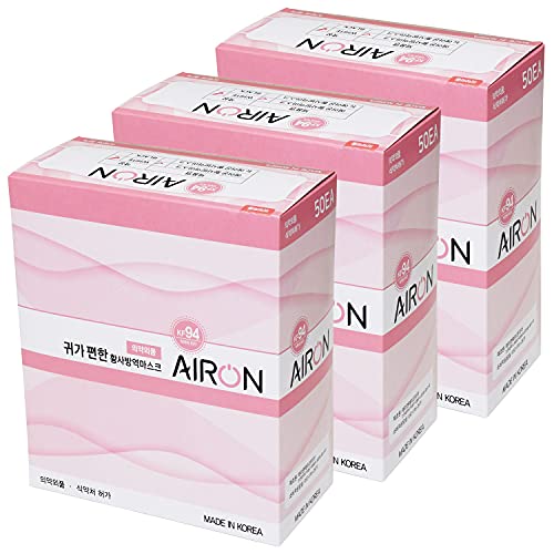 MEDIK KF94マスク AIRON 150枚 使い捨て 不織布 4層構造立体マスク PM2.5 飛沫 花粉 ホワイト MCH-KF94-BP150