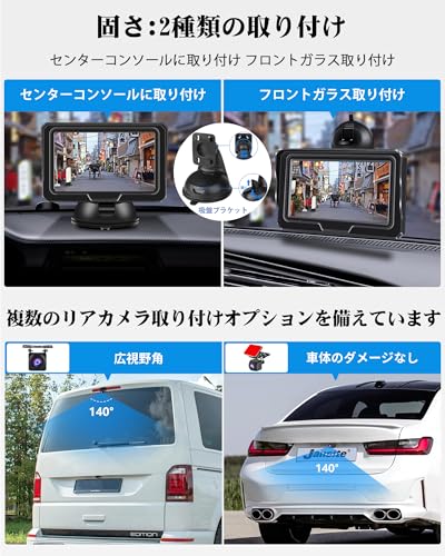 Jansite AHD 1080P 4.3インチバックモニターセット