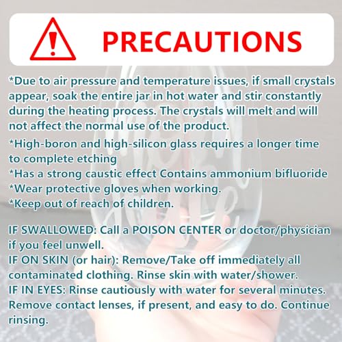 Ätzpaste für Glas, 100 g Glas Ätzpaste DIY-Kunsthandwerksbedarf, um atemberaubende Designs auf Glasoberflächen zu erstellen (weiße Glass Etching Paste)