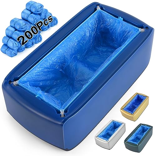 LYSHIYI Shoe Covers Machine Automatic Shoe Cover Dispenser with 200pcs Disposable Plastic Shoe Cover for Home, Office, Supermarket, Factory, Hospital (Blue) by LYSHIYI - Used condition - US$33.21