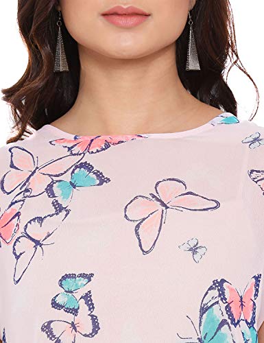 Image of oxolloxo Women Printed Short Sleeve Round Neck Regular Top