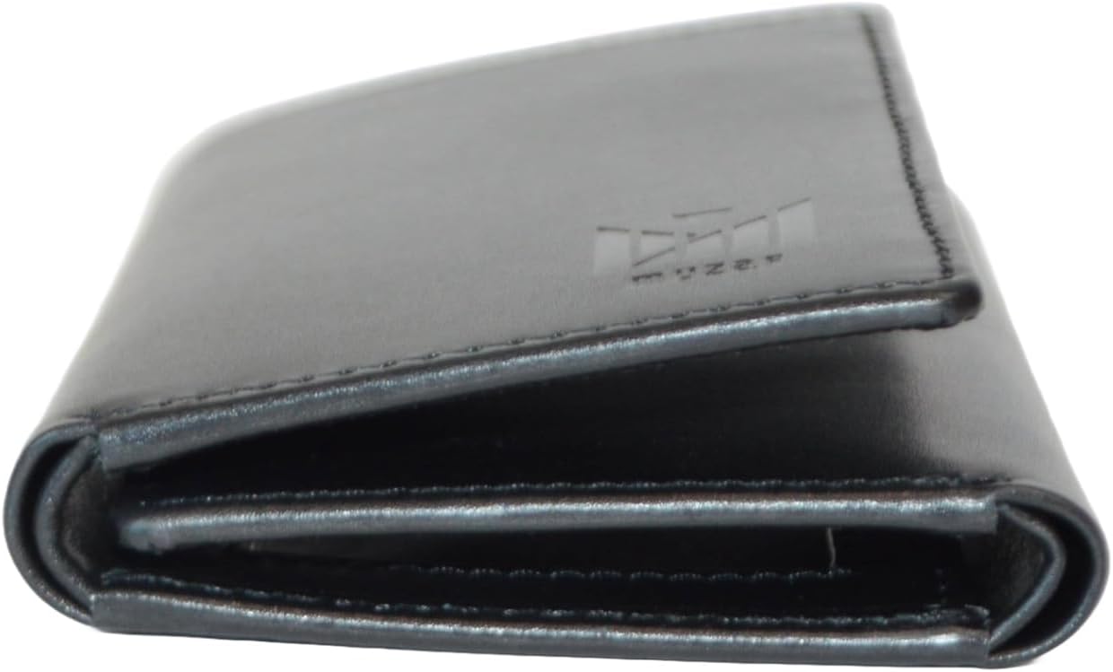 Trifold Premium Leather Wallet for Men with RFID Blocking (Black) - Image 5