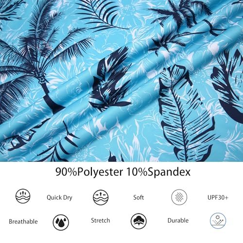 Alex Vando Mens Hawaiian Golf Shirt Moisture Wicking Digital Print Golf Shirts for Men
