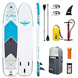 DAMA Inflatable Paddle Boards Stand Up(12'2'x34'x6'), Reinforced Drop Stitch, 550LBS Bearing Stand Up Inflatable Board, Camera Seat, Floating Paddle, Double Action Hand Pump, Dry Bag, Durabl & Stable
