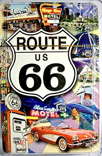 Historic Route 66 With Multi Pictures Playing Cards
