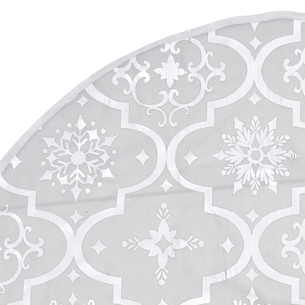 Decorazione natalizia, regalo di Natale di Capodanno per casa, ufficio, negozio e hotel,Gonna Albero Natale Raffinata con Calza Bianca Tessuto 150 cm