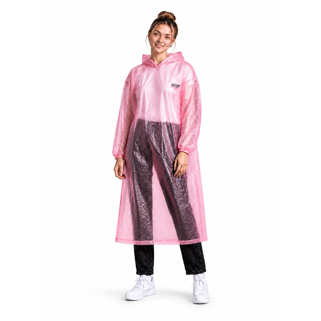 Rainwear Unisex Waterproof PVC Raincoat with Hood | Lightweight Reversible Rain Wear | Seam-Sealed Long Rain Coat for Men & Women | Foldable Travel Rain Jacket with Pockets (PO 604)-image-3