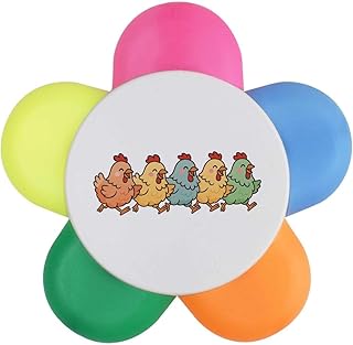 Azeeda 'Happy Running Chickens' Flower Shape ...