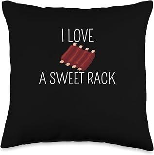 I Love A Sweet Rack Roasted Pork BBQ Lover Barbecue Throw Pillow