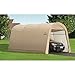 ShelterLogic 10' x 15' x 8' All-Steel Metal Frame Round Style Roof Instant Garage and AutoShelter with Waterproof and UV-Treated Ripstop Cover