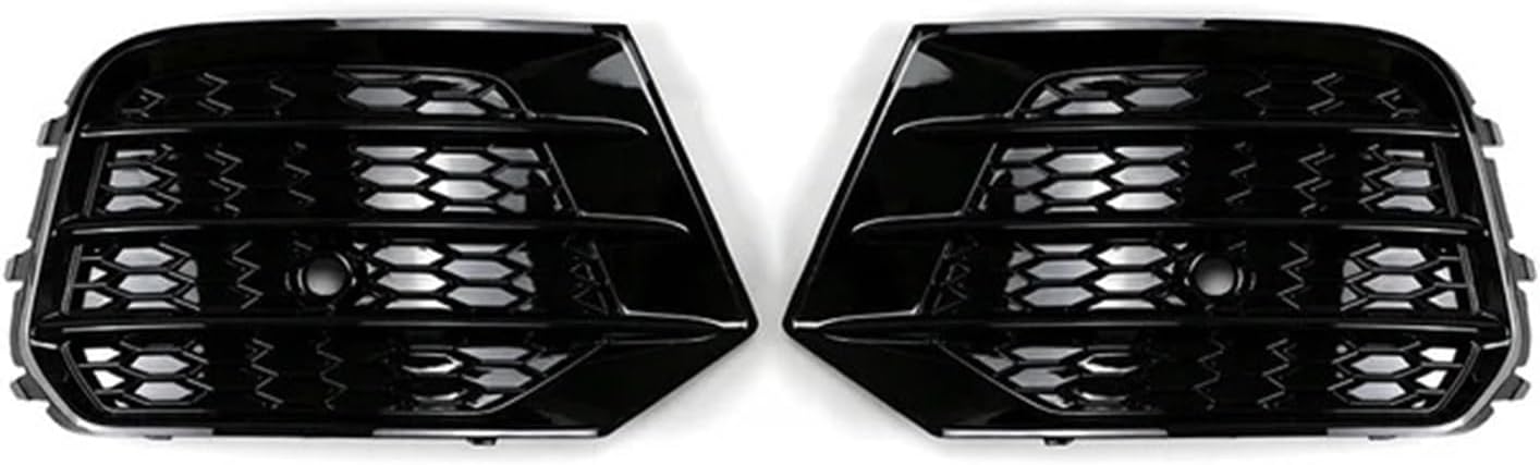 2x 車のフロントバンパーフォグランプグリルハニカム六角フォグランプ