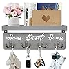 Buwayswallmountedkeyandmailholderwoodenkeyrackwith4doublekeyhooksrustichomedecorforentrywaygray  Urban Country Home Decor Buways wall mounted key and mail holder wooden key rack with 4 double key hooks rustic home decor for entrywaygray  urban country home decor