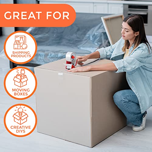 Packagezoom Ultra Strong Packing Tape 2 Rolls, 2" X 55 Yards Packaging Tape 2.7 Mil Clear Tape For Packing, Shipping And Moving #TOP4