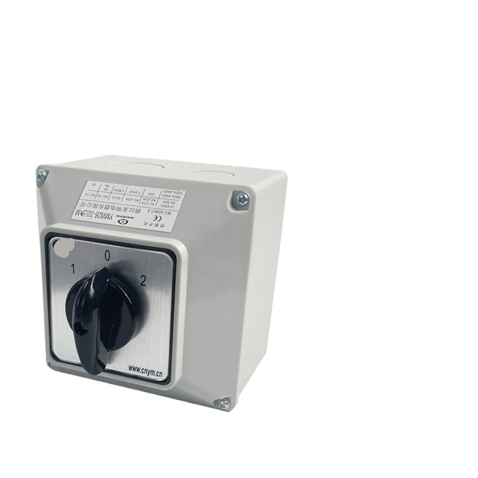 Interrupteur rotatif à came de commutation électrique 32A 3 phases IP65 boîtier - 6
