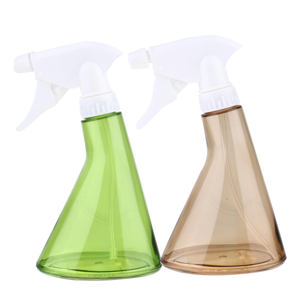 Bouteille de pulvérisation plastique transparente verte lot de 2 flacons légers