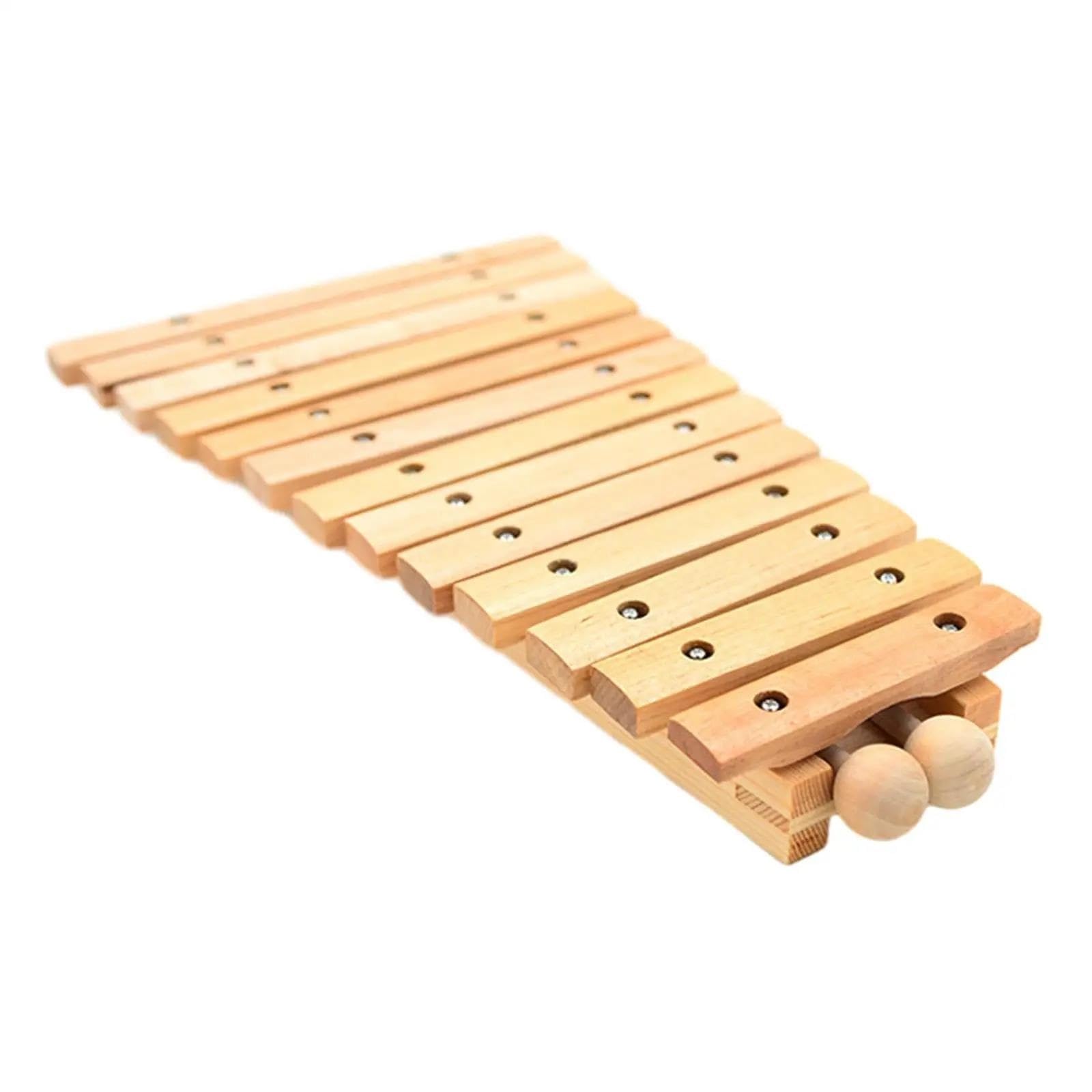 xilófono profesional Xilófono De Madera De 13 Notas Con Mazo Instrumento De Percusión Instrumento De Percusión Manual De Madera