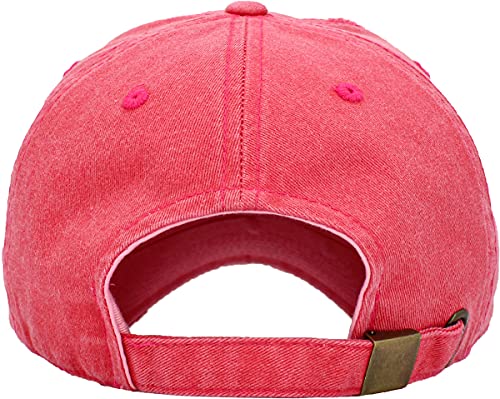 Image of KBETHOS Vintage Washed Distressed Cotton Dad Hat Baseball Cap Adjustable Polo Trucker Unisex Style Headwear