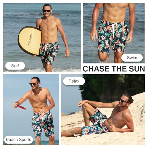 Image of Kanu Surf Men's Big Viper Extended Size Stripe Swim Trunk