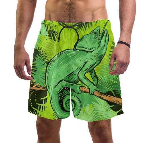 Short de bain pour homme motif exotique multicolore, l'élégance tropicale et confort absolu