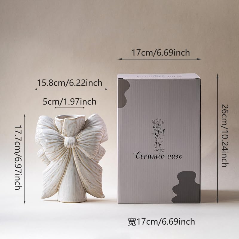 Handmade Ceramic Vase for Dried Flowers - Modern Home Decor, Rustic Table Centerpiece, Small Decorative Vase for Pampas Grass & Preserved Bouquets. - Image 10