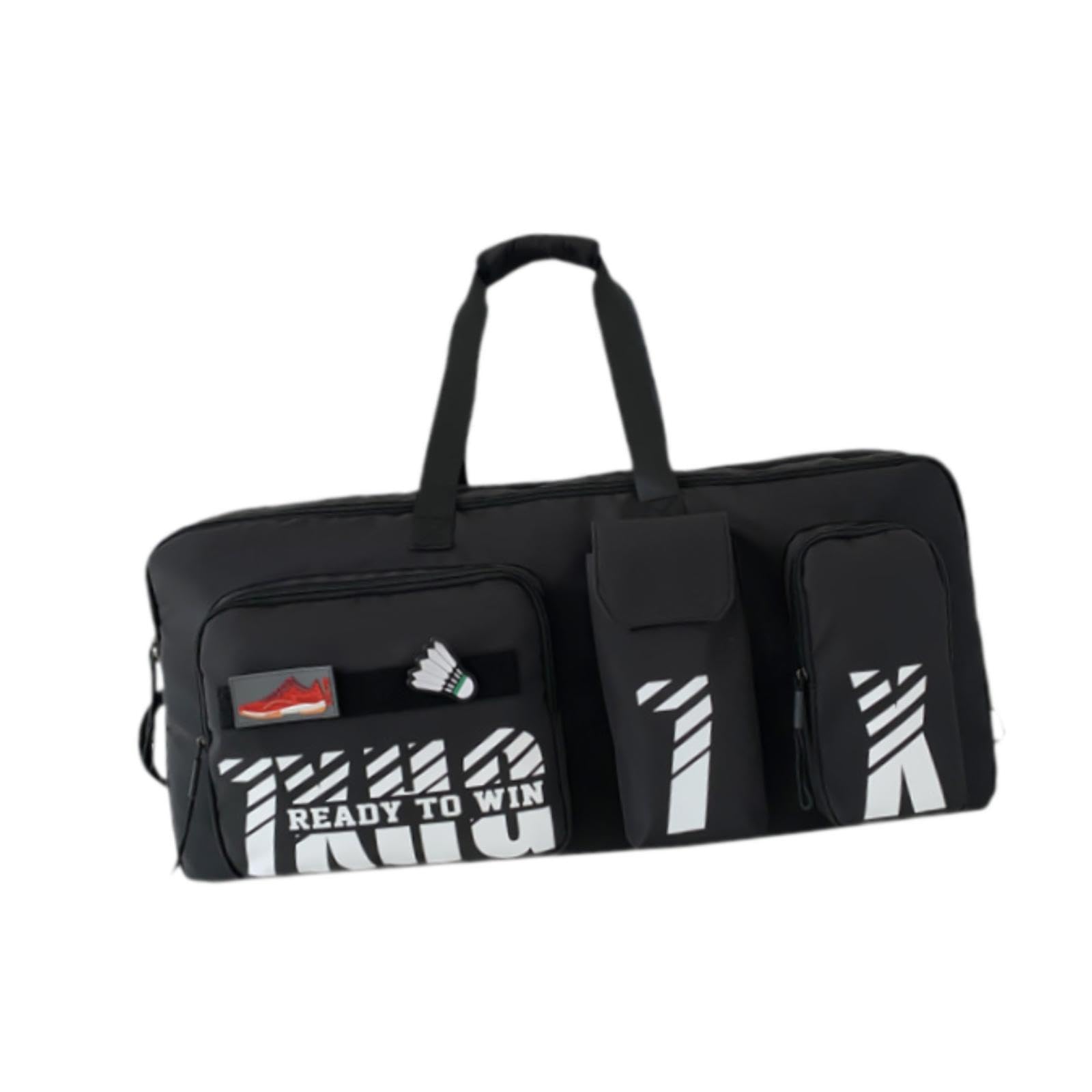 Badminton Racket Handtasche Sporttasche Tennistasche Schlägertasche mit Großem Hauptfach Und Separatem Schuhfach Aus Robustem Nylon Polyester für