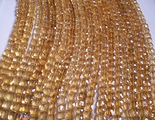 Perles citrine dorée 7mm 9mm pour création de bijoux artisanaux collier et bracelet en pierre