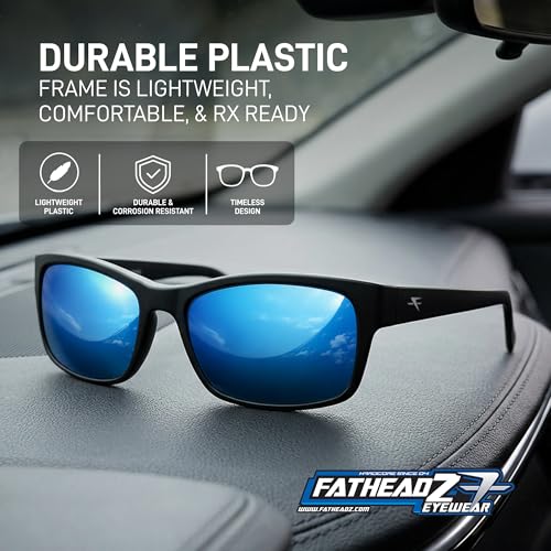 Image of FATHEADZ Oversized Polarized Sunglasses Men & Women - UV Protection RX Ready Wide Fit Eyewear for Outdoor Use - RX Ready