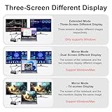 USB C to Dual HDMI Adapter 4K@60Hz Type C to HDMI Adapter Dual Monitor Support HDMI Splitter Extended Display for Thunderbolt 3, USB C 3.1/3.0 Laptop/HP/Dell/Surface/Lenovo/Thinkpad/MacBook - Image 3