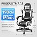 Riftracer Gaming Stuhl Chair Gamer Sessel - Ergonomischer Gamer Stuhl mit Fußstütze Kopfstütze und Lordosenstütz Höhenverstellbar Gepolstert Gamingstuhl 200 Kg