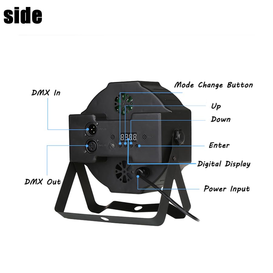 LAPADI 2Pcs RGB Led Mini Par Lights 18x1W Beam Wash DMX Stage Light Effect KTV Dj Bar Party Wedding Disco Lighting Equipment (1 Light)