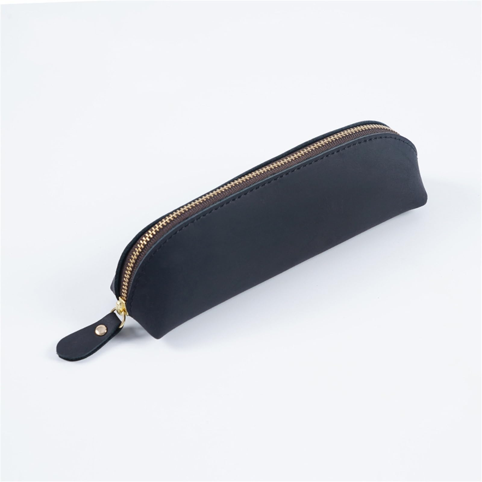 DUMRALBQE Wooden Jewelry Box Leather Pen Bag College Handmade Coin Purse Student for Storage and Organization(Noir)