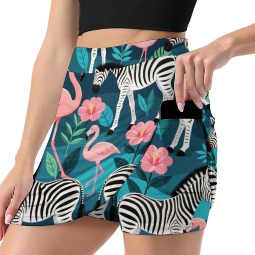 Supdreamc Women Ladies Sexy Wrap Skort Versatile Stretchy Flared Skirt