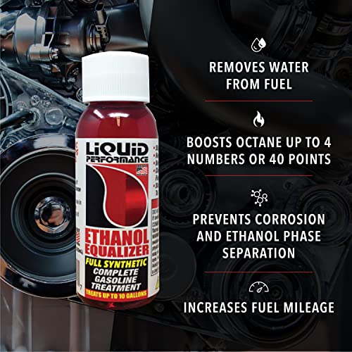 Liquid Performance Racing Ethanol Equalizer - 1 OZ - Full Synthetic Complete Gas Treatment - Cleans and Lubricates Fuel System - Stops Ethanol Fuel Problems