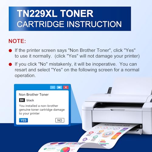 Image of TN229XL TN229 MFC-L3780CDW MFC-L3720CDW Compatible for Brother TN229XL