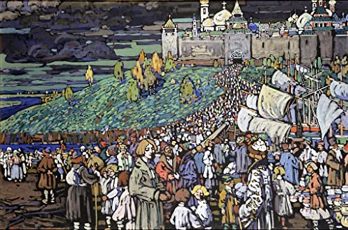 Poster Kandinsky Arrivée des marchands toile pour habiller un mur