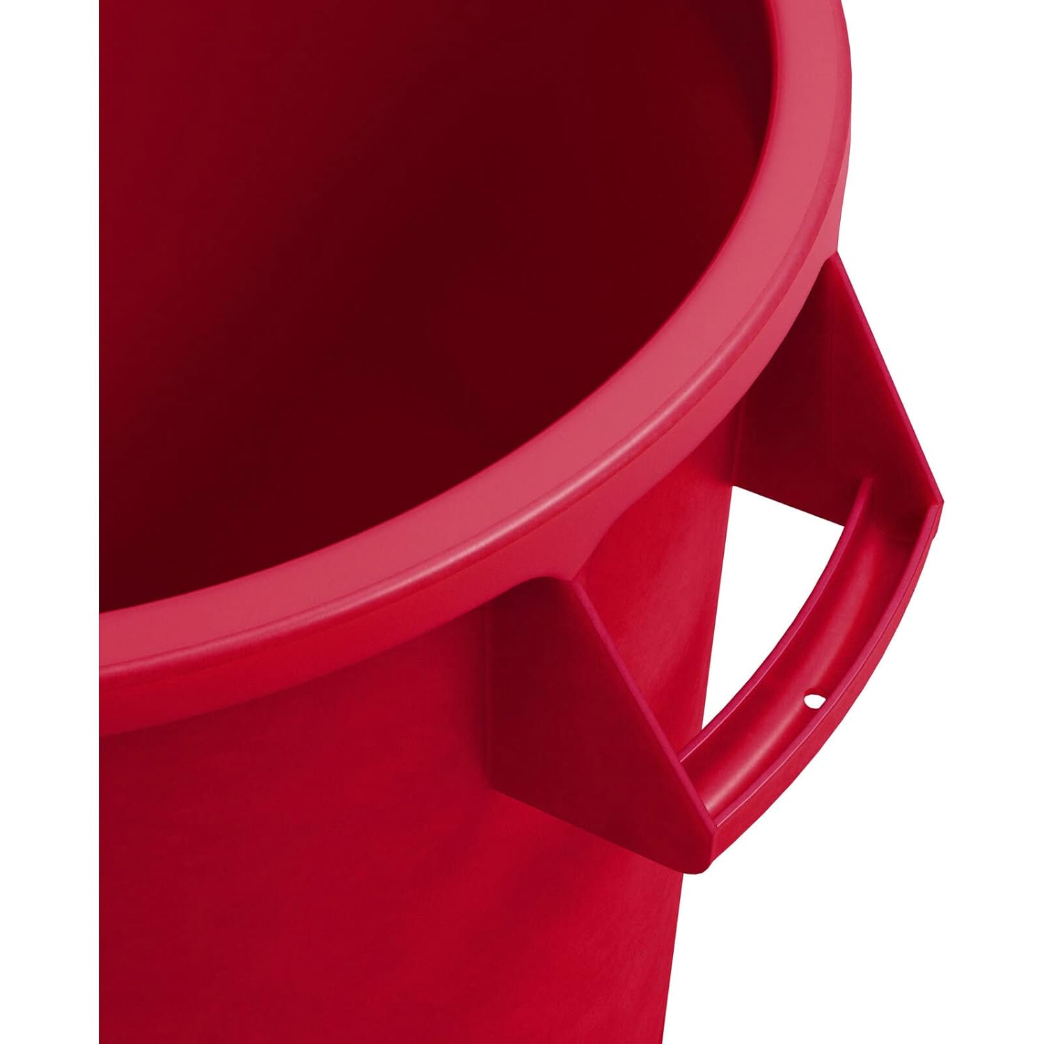 SPARTA Bronco Waste Container Trash Container, Round Trash Bin for Disposal, 10 Gallons, Red