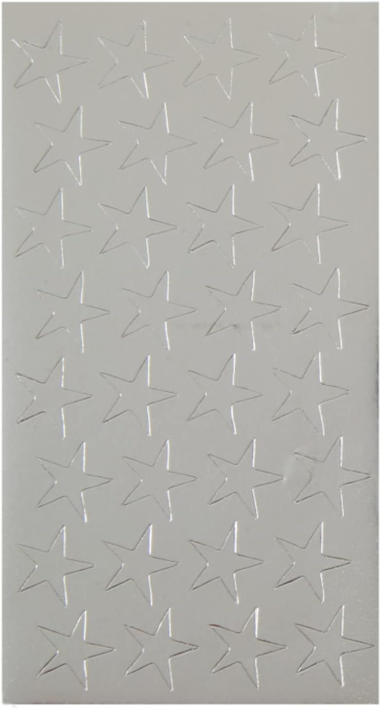 Eureka Back to School Classroom Supplies, Presto-Stick Silver Star Stickers, 1/2'', 250 pcs