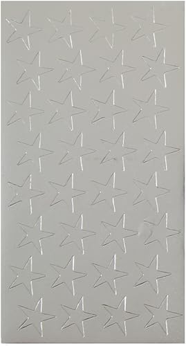 Eureka Presto-stick (R) Feuille d'étoiles, 1/5,1 cm, Argent, Lot de 250