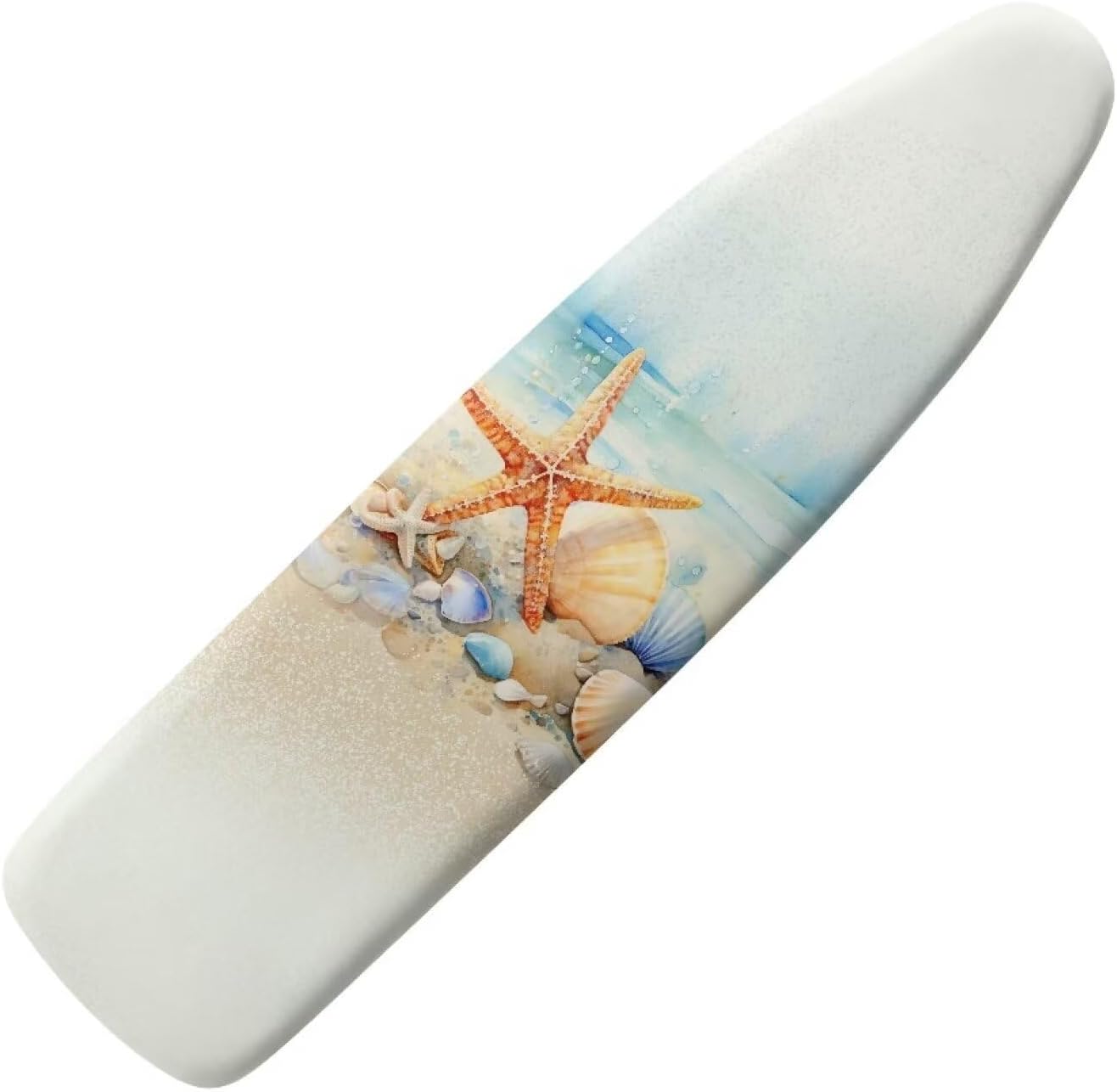 Beach Starfish Ironing Board Cover Resist Scorching Extra Wide Ironing Board Cover and Pad with Hook and Loop Table Top Ironing Board Cover Standard Size