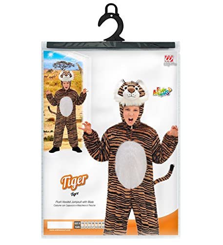Widmann - Disfraz de tigre para niños, mono de peluche, disfraz de animales, disfraces, carnaval