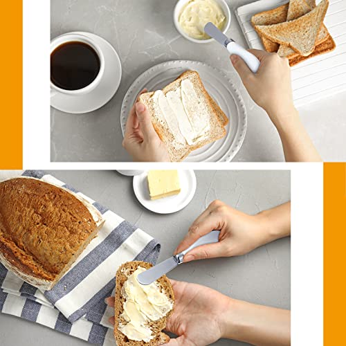 image for Mixweer 4 Pcs Butter Knife Stainless Steel Butter Spreader Knife with 
